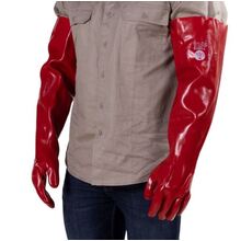 Chem-Vex Red PVC Gauntlet. 65cm Long. Size 10