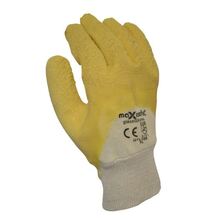 Glass Gripper' Double Dipped Yellow latex glass gripper glove, Retail Carded (12 PK)