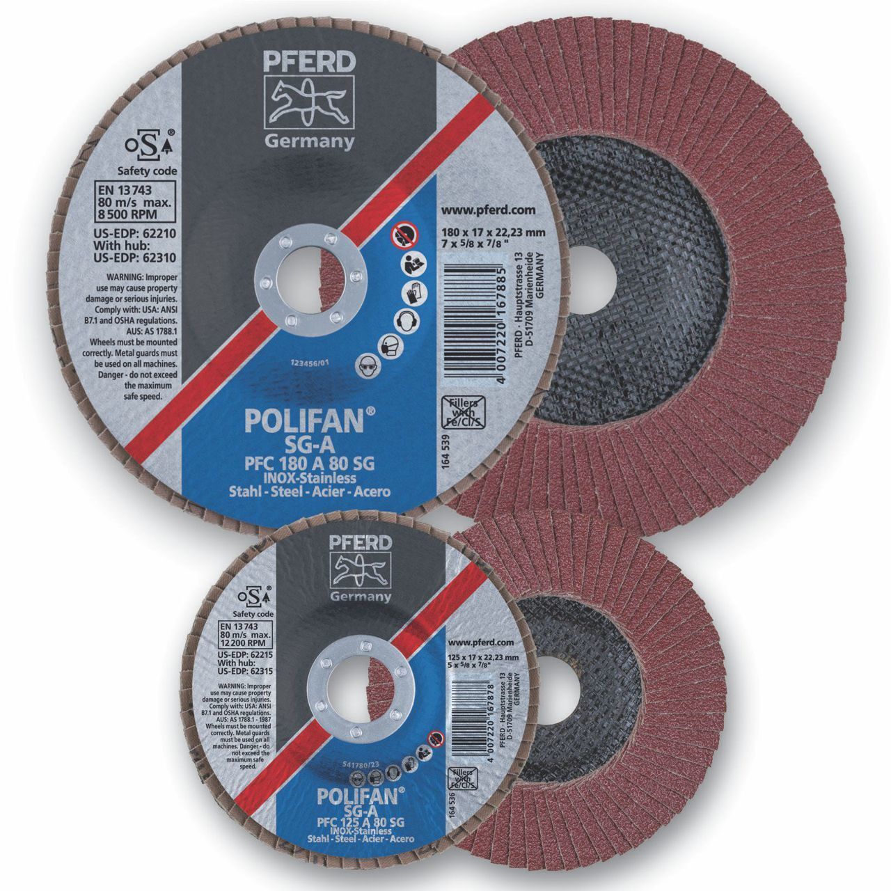 Pollifan Polifan Flap Discs Premium Sg Aluminium Oxide - Steel / Inox