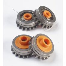 Aluminium Kit of Single grooved TWIN rolls (Ø: 1,0)