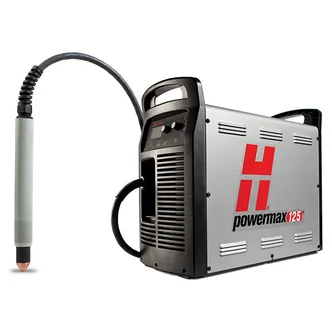Powermax125 system, 400V 3-PH, CE, plus CPC & serial ports, 180° machine torch w/consumables, 15.2m (50') lead