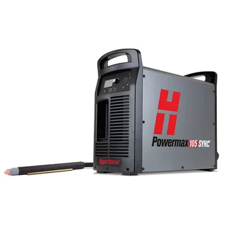 Powermax105 SYNC system, 380-400V 3-PH, CE/CCC, CPC and Serial ports, 180 degree machine torch, 7.6m (25') lead