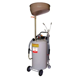 Alemlube waste oil drainer & extractor with 70L reservoir and 16L catchment bowl