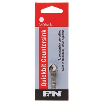 COUNTERSINK CRV QUICKBIT ROSE HEAD CARDED 1/2IN P&N