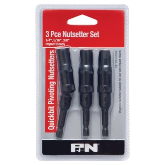 NUTSETTER PIVOTING SET QUICKBIT 20-DEG MAGNETIC 3PC P&N