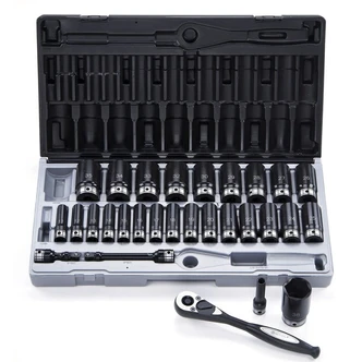 29 Piece 1/2 Drive 6-Point Metric, Deep Socket Set