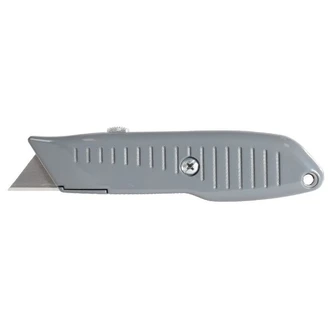 Ultra Grip Grey Retractable Knife with 3 Blades | Bulk