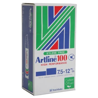 Artline Marker 100 Black, 6 Pk