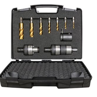 Versadrive Clutched Tapping Set M6-M24 Weldon 19mm (3/4)  with 1/2in Impact Adapter