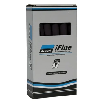 iFine Ink Marker Black, 10 Pk