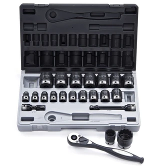 22 Piece 1/2 Drive 12-Point Imperial, Standard Socket Set