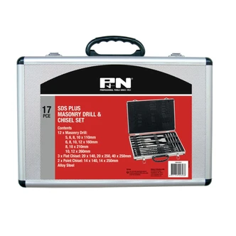 DRILL & CHISEL SET SDS+ 17PC P&N
