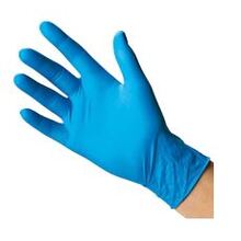 BLUE NITRILE COMPOUND VINYL GLOVES (1 PKT)