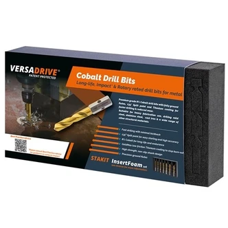 VersaDrive Cobalt Drill Set: 12,13,14,16,18,20,22mm