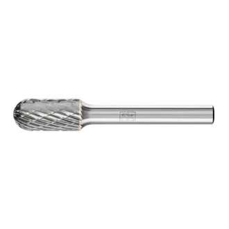Tungsten carbide high-performance burr TOUGH cylindrical with radius end WRC dia. 10x20 mm shank dia. 6 mm impact-resistant