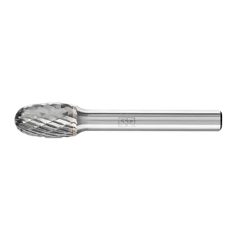 TUNGSTEN CARBIDE HIGH-PERFORMANCE BURR TOUGH OVAL TRE DIA. 10X16mmSHANK DIA. 6.35mm IMPACT-RESISTANT