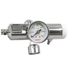 Regulator Click Style, Medical Oxygen 25 L/min, 2 Self Seal SIS, 1 Hose Barb