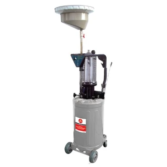 Alemlube waste oil drain/extractor with 80L reservoir, 20L catchment bowl and 12L clear inspection chamber