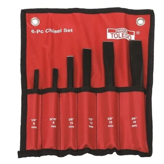 TOLEDO HEAVY DUTY CHISELS SET - 6 PC