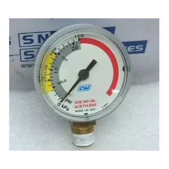 Gauge, Acetylene, LP, 300 kPa