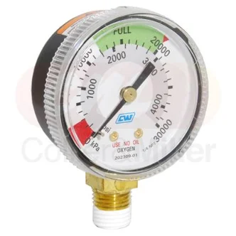 Gauge, Oxygen, HP, 30,000 kPa