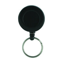 Retractabe Key Ring Holder - Black (12 PK)