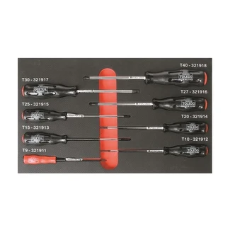 TOLEDO SCREWDRIVER SET T-PROOF TORX 9PC