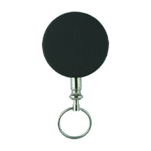 Steel Chain Retractable Badge Holder - Black (10 PK)