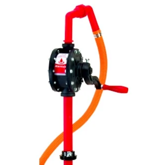 Alemlube stainless steel rotary action drum pump with teflon seals – suits 60/205L drums, 20 L/min
