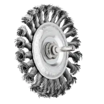 WHEEL BRUSH KNOTTED RBG DIA. 100x12mm SHANK DIA. 6mm STEEL WIRE DIA. 0.50 - 10PK