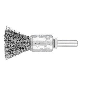 PENCIL BRUSH 6MM SHAFT MOUNTED - CRIMPED STEEL WIRE PBU 1516/6 ST 0.20 - BOX 10