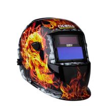 Weldskill Auto-Darkening Welding Helmet Variable Shade 9-13 Flaming Skull