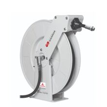 Spring Rewind Grease Hose Reel with 15m x 16mm hose and hose stop