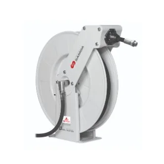 Spring Rewind Grease Hose Reel with 15m x 10mm hose and hose stop