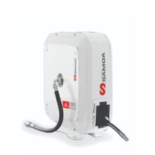 Covered Grease Hose Reel with 15m x 10mm hose and hose stop