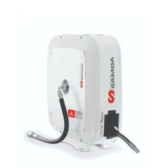 Covered Grease Hose Reel with 15m x 10mm hose and hose stop