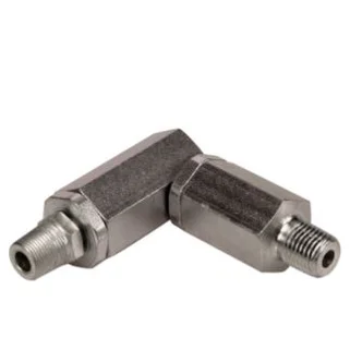 Swivel, 90?, 3/8" NPT(m) x 1/2" NPT(m)