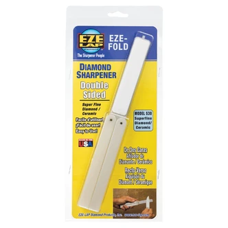 EZE FOLD SHARPENER Ceramc/Supr Fine Dble Sided, White Handle