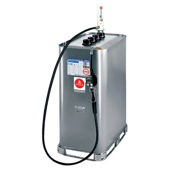 Alemlube 400L twin skinned self bunded oil tank with 3:1 ratio pump and electronic oil meter