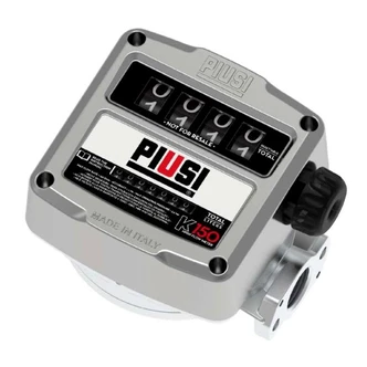 Piusi 4-digit mechanical diesel meter, 1" inlet, 150L/min