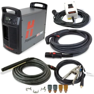 Powermax105 SYNC system, 200-600V 3-PH, CSA, CPC port, 180 degree machine torch 10.7m (35') lead, hand torch 7.6m (25')