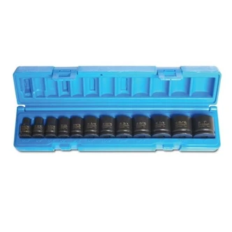 12 Piece 3/8 Drive 6-Point Imperial Standard Socket Set