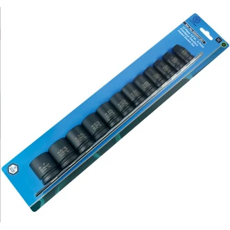 12 Piece 1/2 Drive 6-Point Imperial Standard Socket Set