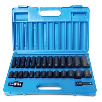 28 Piece 1/2 Drive 6-Point Imperial Standard & Deep Socket Set