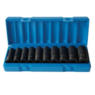 10 Piece 1/2 Drive 6-Point Imperial Deep Socket Set