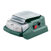 PowerMaxx 12 V Power Adapter with 12 V Connection, 5 V USB Port & LED Light- SKIN ONLY