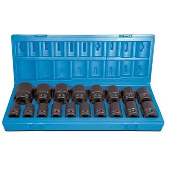18 Pieces 3/4 Drive 6-Point Imperial Standard Socket Set