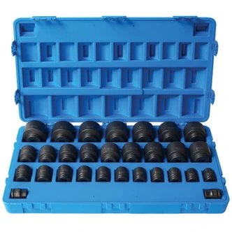 29 Pieces 3/4 Drive 6-Point Imperial Standard Socket Set