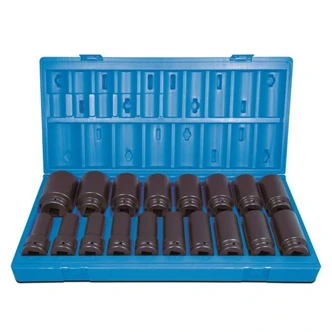 18 Pieces 3/4 Drive 6-Point Imperial Deep Socket Set