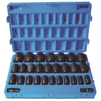 29 Pieces 3/4 Drive 6-Point Imperial Deep Socket Set